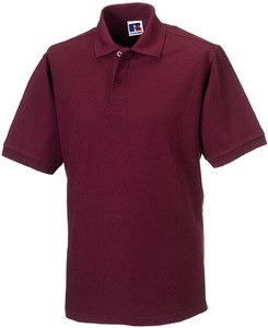 Russell RU599M - Heardwearing Polycotton Polo Burgundy