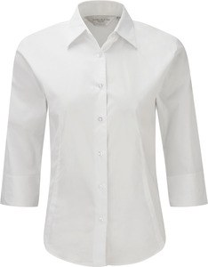 Russell Collection RU946F - Ladies' 3/4 Sleeve Fitted Shirt White