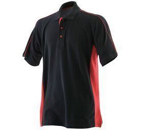 Finden & Hales LV322 - Sports Cotton Piqué Polo Shirt Black/ Red