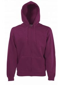 Fruit of the Loom SS222 - Classic 80/20 hooded sweatshirt jacket Burgundy