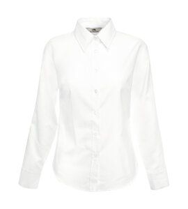Fruit of the Loom SS001 - Lady-fit Oxford long sleeve shirt White
