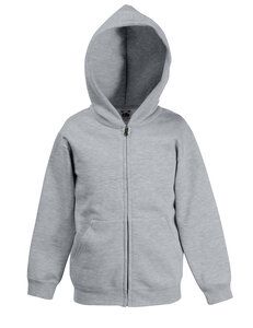 Fruit of the Loom SS225 - Classic 80/20 kids hooded sweatshirt jacket Heather Grey