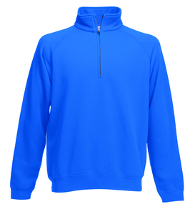 Fruit of the Loom SS830 - Premium 70/30 zip neck sweatshirt Royal Blue