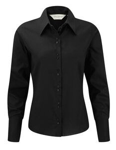 Russell Collection J956F - Women's long sleeve ultimate non-iron shirt Black