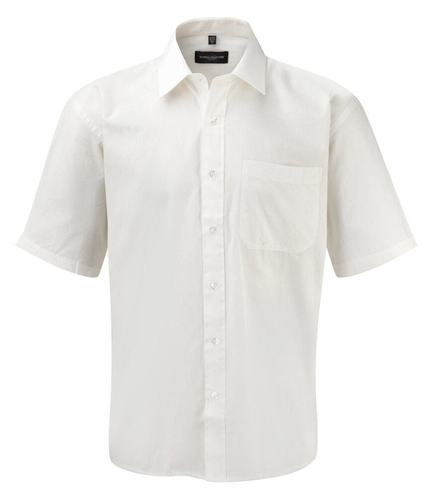 Russell Collection J937M - Short sleeve pure cotton easycare poplin shirt