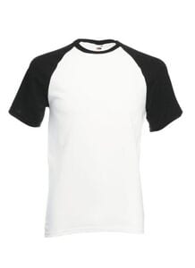 Fruit of the Loom 61-026-0 - Baseball T White/Black