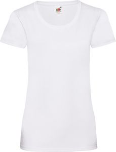 Fruit of the Loom 61-372-0 - Women's 100% Cotton Lady-Fit T-Shirt White
