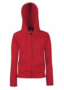 Fruit of the Loom 62-118-0 - Lady-Fit Hooded Sweat Jacket Red