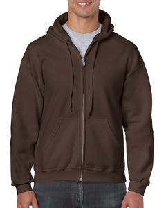 Gildan 18600 - Heavyweight Full Zip Hooded Sweat Dark Chocolate