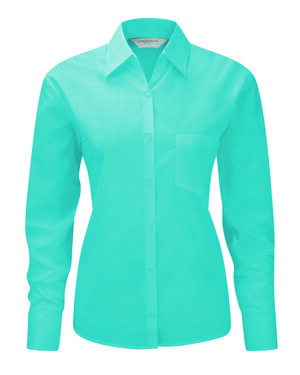 Russell Collection J934F - Womens long sleeve polycotton easycare poplin shirt