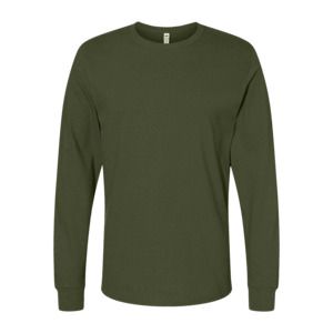Fruit of the Loom SC4 - Men's Long Sleeve Cotton Sweatshirt Classic Olive