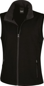 Result R232F - Core Ladies Printable Softshell Bodywarmer Black / Black