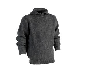 Herock HK330 - Men's Zipped Collar Sweatshirt Grey