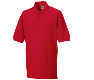 Russell JZ569 - Men's Pique Polo Shirt 100% Cotton Classic Red