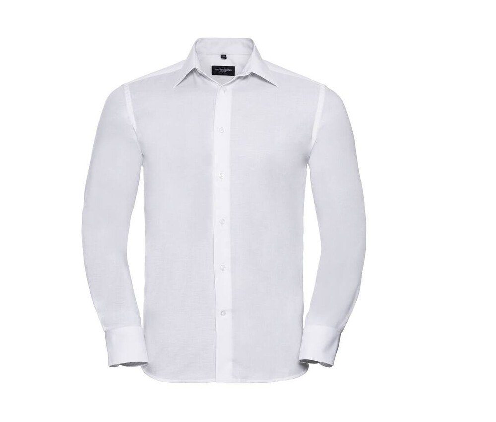 Russell Collection JZ922 - Men's Fitted Oxford Shirt with Italian Collar