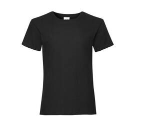 Fruit of the Loom SC229 - Girls Valueweight T-Shirt Black