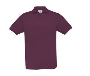 B&C BC410 - Men's Cotton Polo Saffron Burgundy