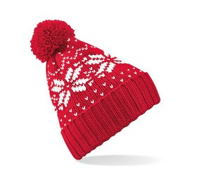 Beechfield BF456 - Snowflake Beanie Classic Red/White