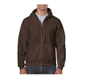 Gildan GN960 - Men's Big Zip Hoodie Dark Chocolate