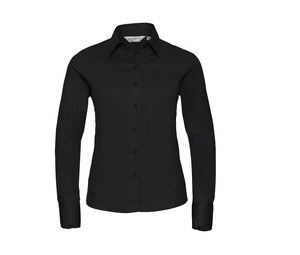 Russell Collection JZ16F - Long Sleeve Classic Twill Shirt Black