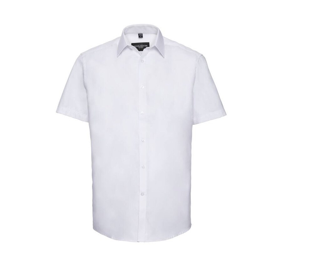 Russell Collection JZ963 - Short Sleeve Herringbone Shirt