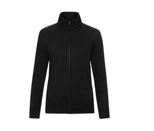 Fruit of the Loom SC366 - Lady-Fit Sweat Jacket Black