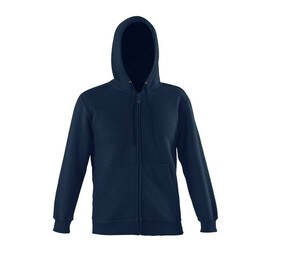 Starworld SW260 - Men's Hooded Sweatshirt with Kangaroo Pockets Navy