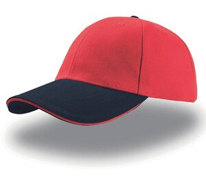 Atlantis AT003 - 6-panel sandwich cap Red/Navy