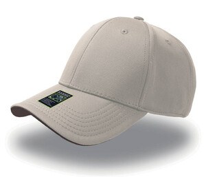 Atlantis AT064 - 6-panel cap in bamboo/polyester blend Stone/Brown