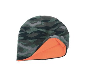 Atlantis AT122 - Camouflage Reversible Beanie Camouflage/Orange