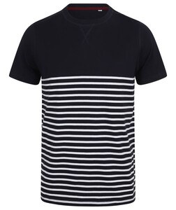 Front row FR135 - Short Sleeve Breton T Navy/White