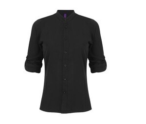 Henbury HY593 - Woman shirt collar mao Black