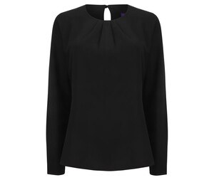 Henbury HY598 - Women's Long Sleeve Blouse Black