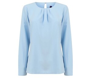 Henbury HY598 - Women's Long Sleeve Blouse Light Blue