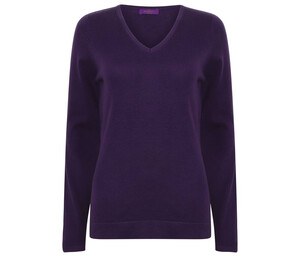 Henbury HY721 - Women's v-neck sweater Purple