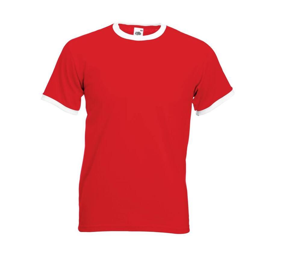 Fruit of the Loom SC245 - Ringer Men's T-Shirt 100% Cotton