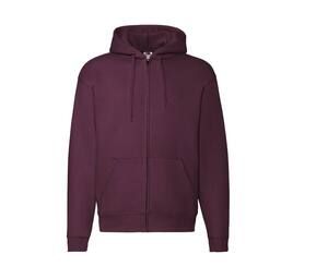 Fruit of the Loom SC274 - Men's large zip hoodie Burgundy