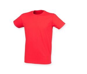 Skinnifit SF121 - Men's stretch cotton T-shirt Bright Red