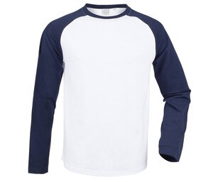 SF Men SF271 - Baseball Long-Sleeved T-Shirt White/ Oxford Navy