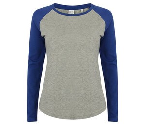 SF Women SK271 - Womens long-sleeved baseball T-shirt