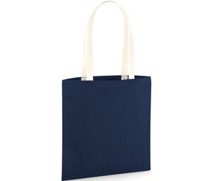 Westford mill W801C - Earthaware™ Organic Bag For Life - Contrast Handles French Navy / Natural