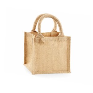 Westford mill WM411 - Small burlap gift bag Natural