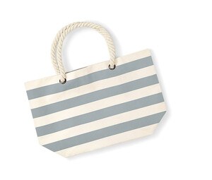 Westford mill WM680 - Boardwalk Beach Bag Natural / Grey