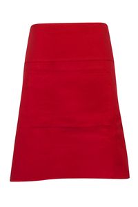 Ramo AP401S - Short Waist Apron - 100% cotton canvas Red