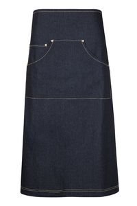 Ramo AP702L - Long Waist Cotton/Denim Apron Black