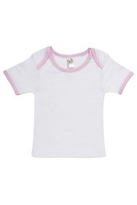 Ramo B102BS - Baby Short Sleeve Tee White/Pink