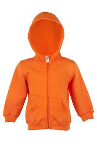Ramo F100ZZ - Fleece baby Zip Hoodie Orange