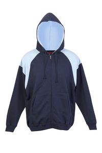 Ramo F303HZ - Mens Shoulder Contrast Zip Hoodie Navy/Sky Blue