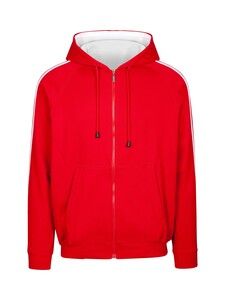 Ramo F600HZ - Mens Unbrushed Stripe  Sleeve Hoodie Red/White