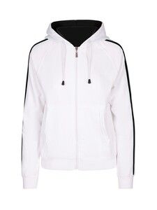 Ramo F600UN - Ladies/Junior stripe sleeves Hoodies White/Black